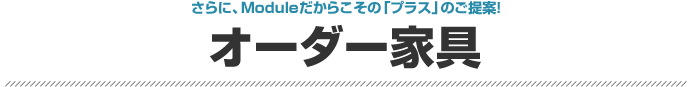 さらに、Moduleだからこその「プラス」のご提案！オーダー家具